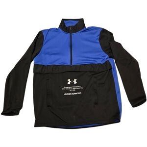 Under Armour Storm Fleece Blue Black Men's Cold Gear Jacket Size Medium